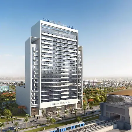 Luxury Escapes - Cozy Studio In Front Of Metro Stn - Access To Gym & Pool - Aura Azizi Dubai Exterior photo